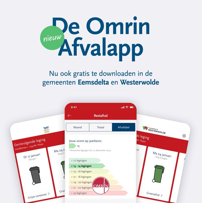 Omrin Afvalapp Nu Ook In Eemsdelta En Westerwolde