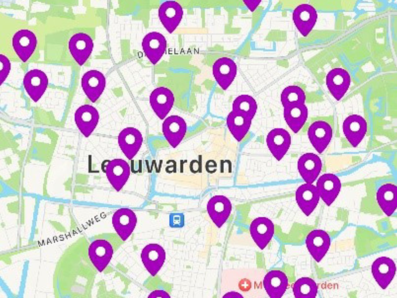 Locaties textielcontainers gemeente Leeuwarden