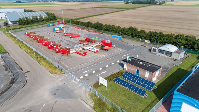 Luchtfoto Milieustraat Stiens