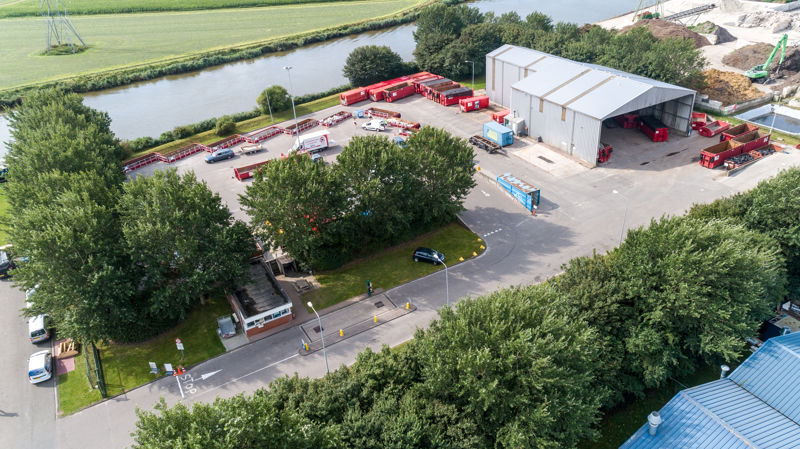 Luchtfoto Milieustraat Franeker