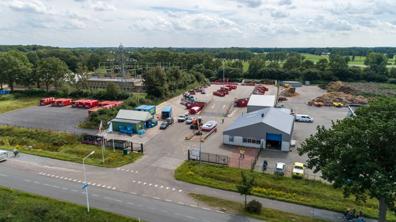 Luchtfoto Milieustraat Oosterwolde