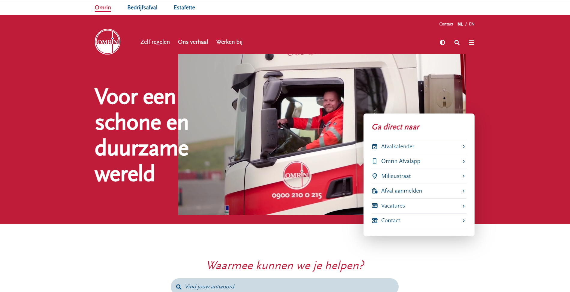Screenshot Nieuwe Website Omrin
