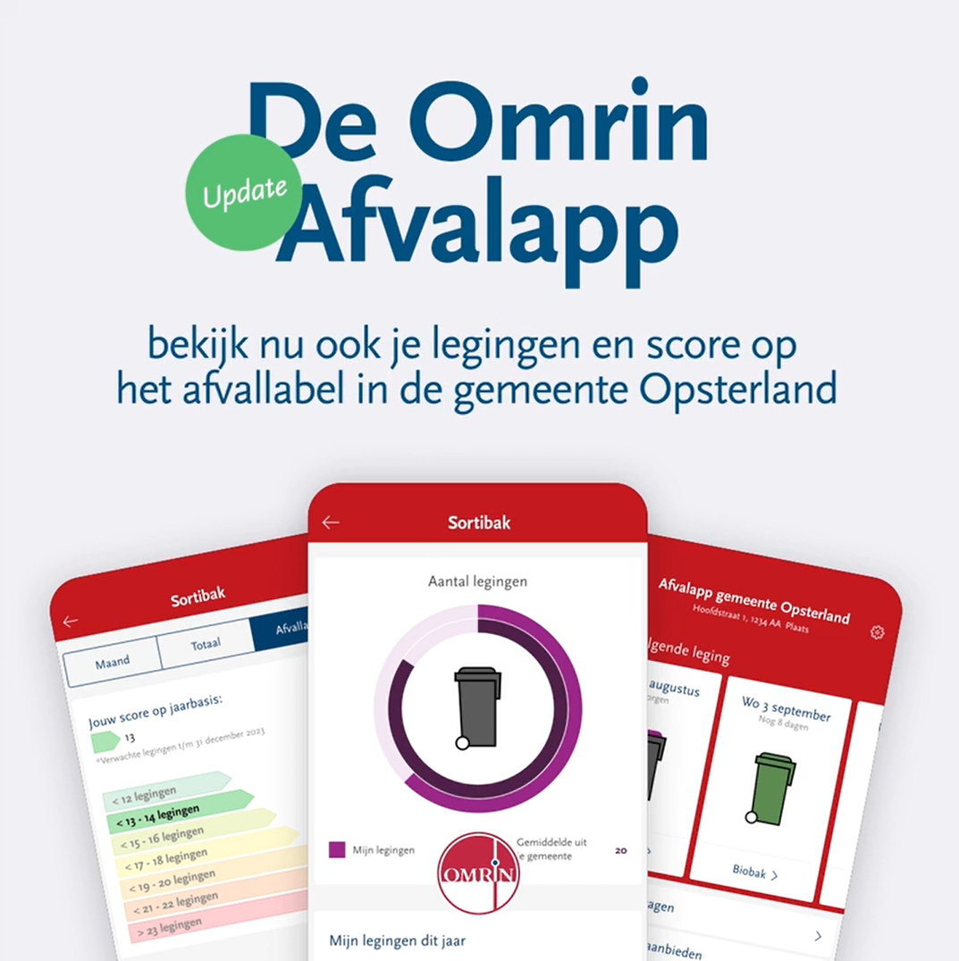 Omrin van afvalkalender tot afval voor de milieustraat. Voor een